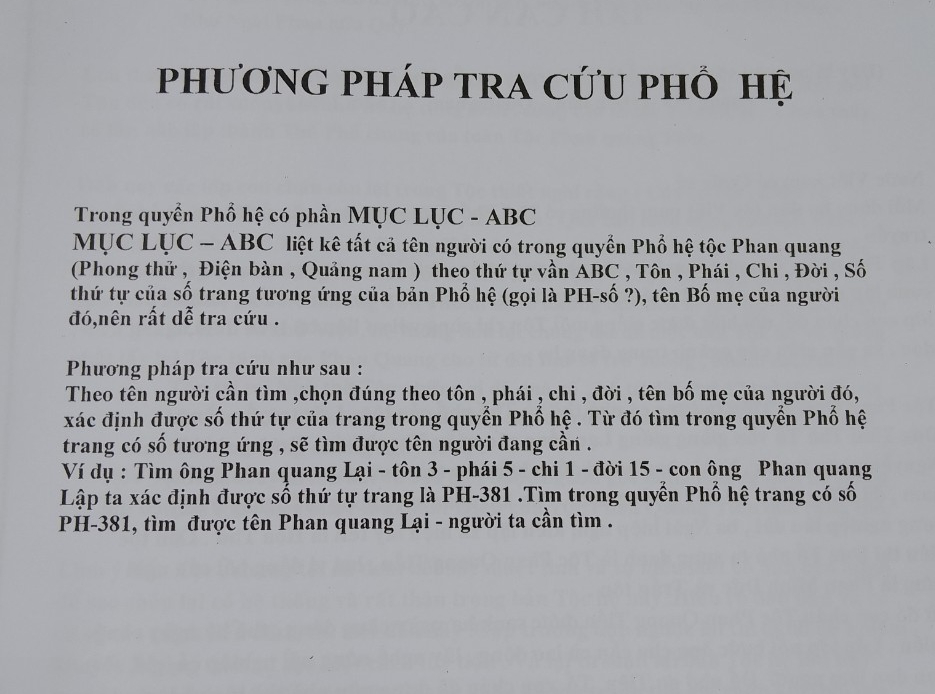 PHƯƠNG PHÁP TRA CỨU PHỔ HỆ